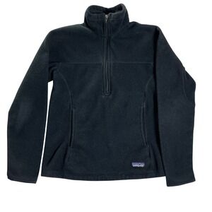 Patagonia Synchilla Fleece Pullover 1/4 Zip Black Womens S